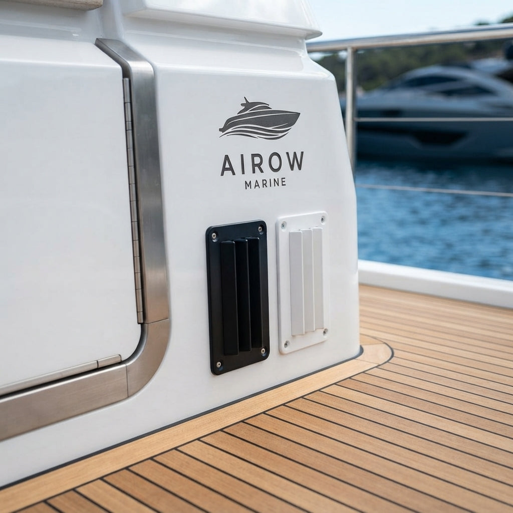 Airow Marine Yacht Louvered Air Outlet Cover - Marine-Grade Nylon & ABS Vent (140x78.4mm)