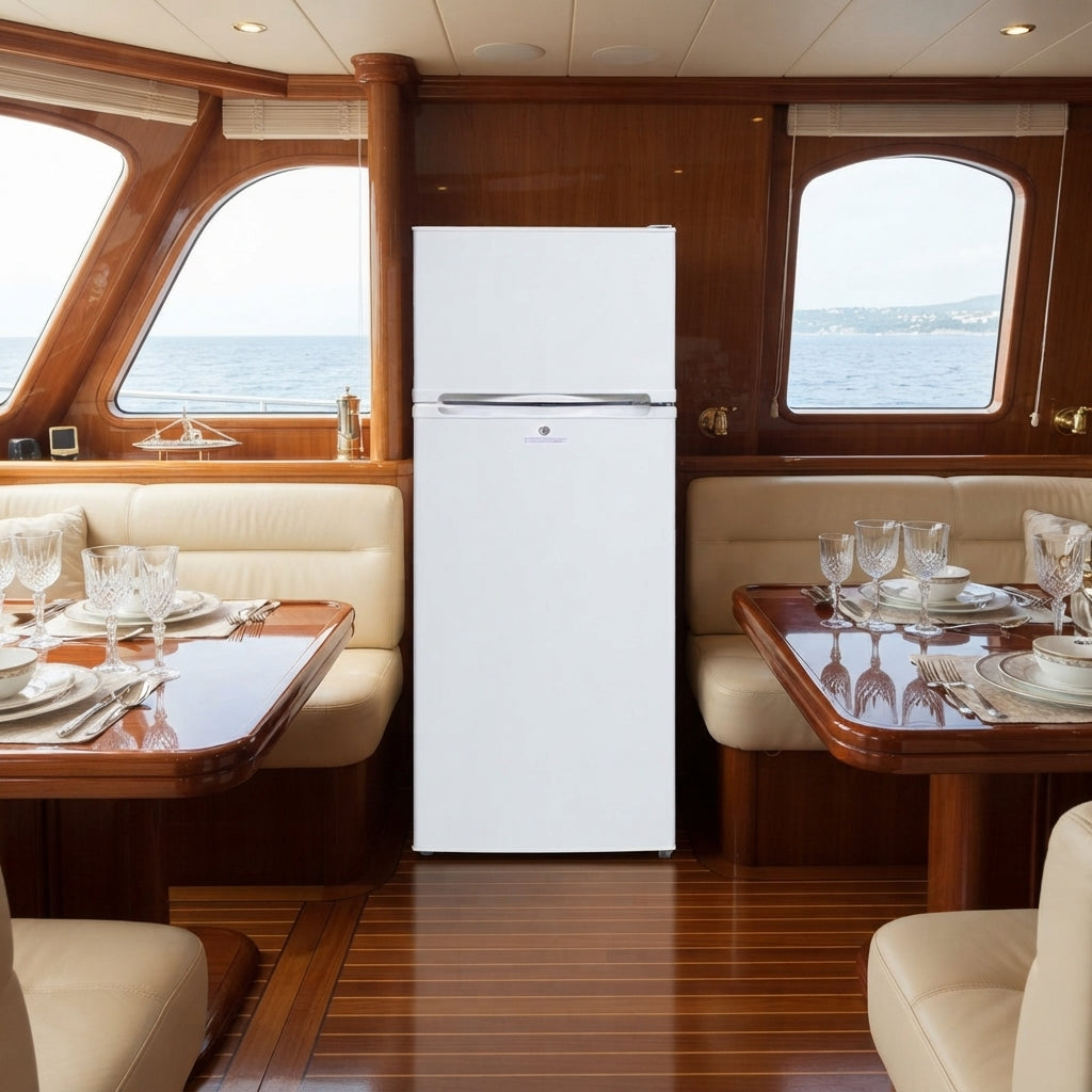 AirowMarine 230L Dual Voltage Marine Refrigerator - Double-Door 110V/220V