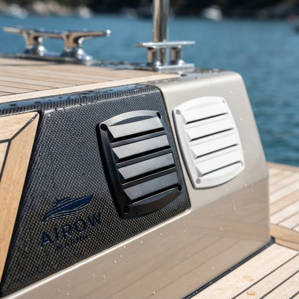 Yacht Louvered Air Vent Cover - Durable Nylon/ABS Marine Grille 82.7mm