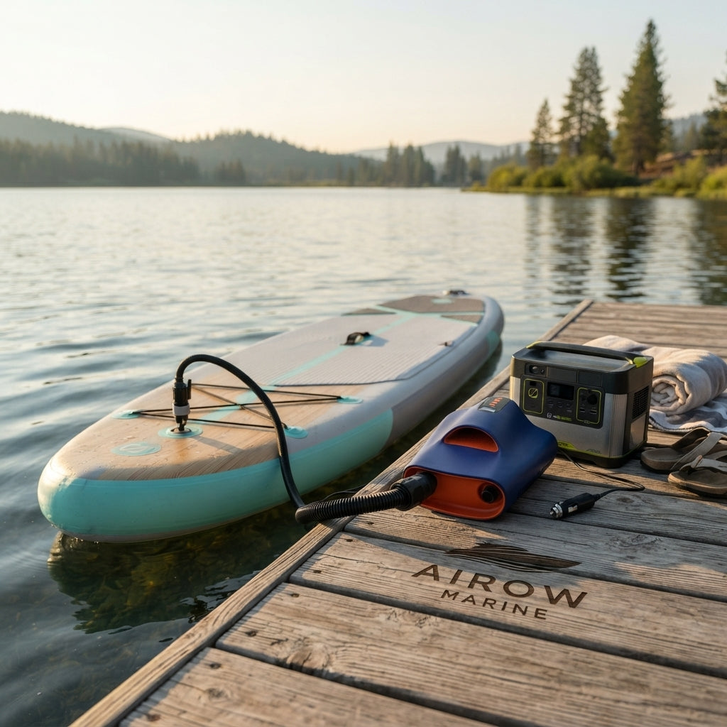Airow Marine 12V DC Electric High-Pressure Air Pump - Dual Stage, 20PSI Max