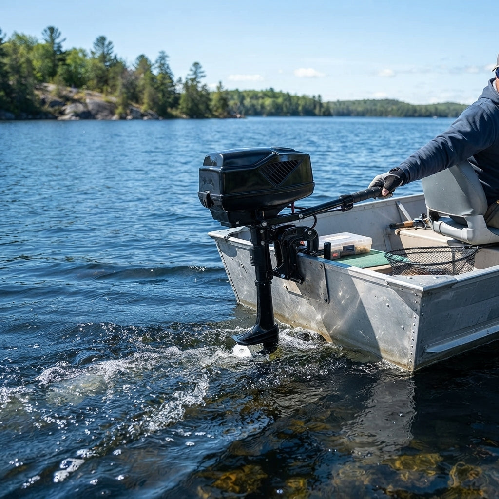 HangKai 48V 5.0 HP Brushless Electric Outboard Motor - 1200W, 12kg