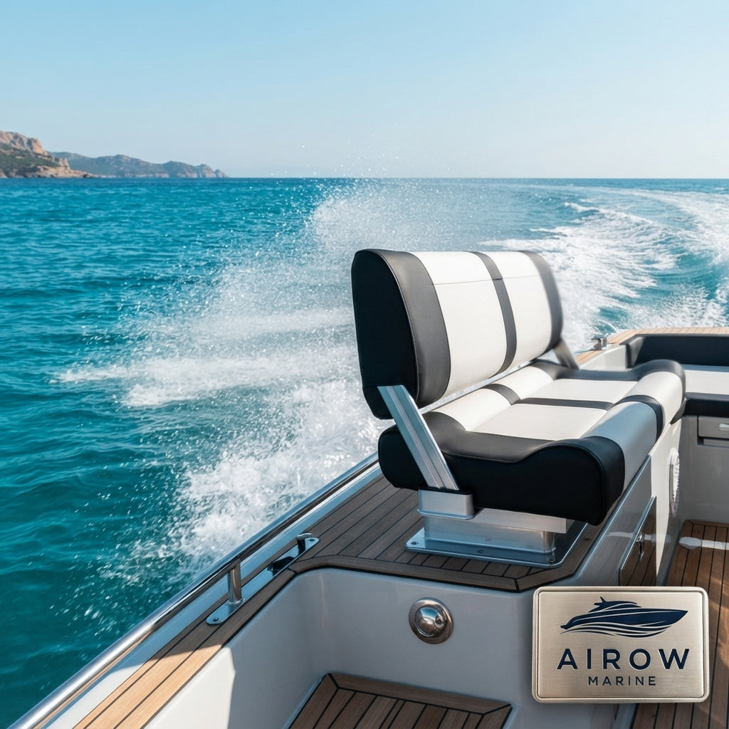 Airow Marine Double Reversible Pilot Seat - UV-Resistant Vinyl (92cm)