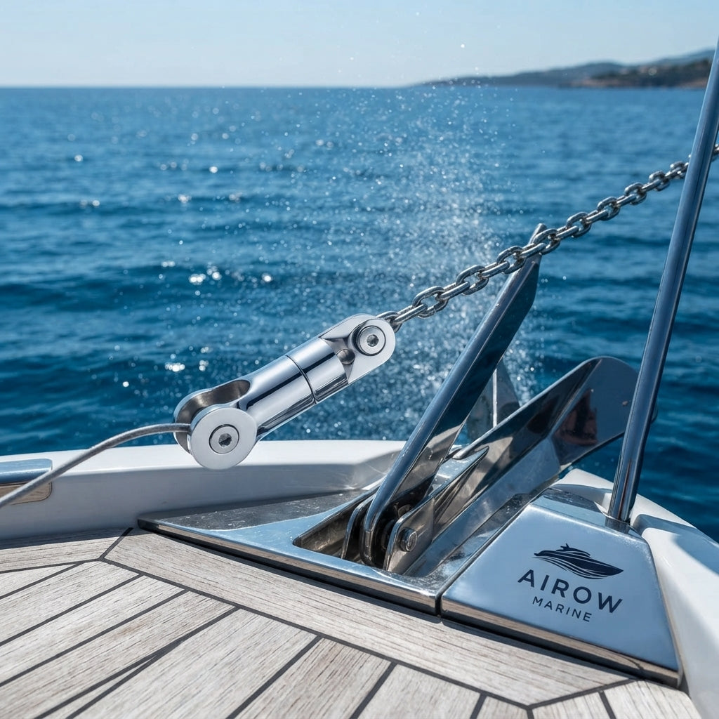 Heavy-Duty 316 Stainless Steel Anchor Swivel Connector - Marine Grade (141mm)