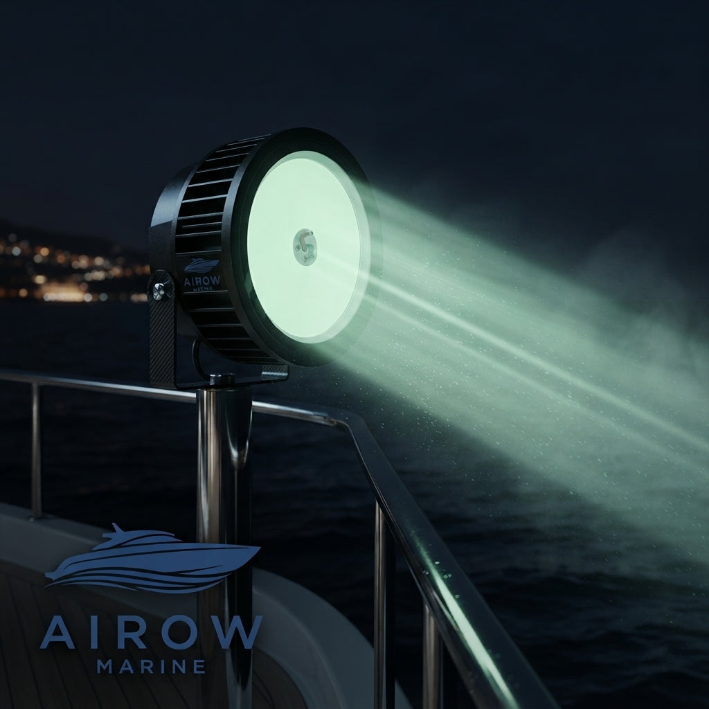 AIROW Marine 1000W Submersible Green LED Fish Attractor Light - IP68