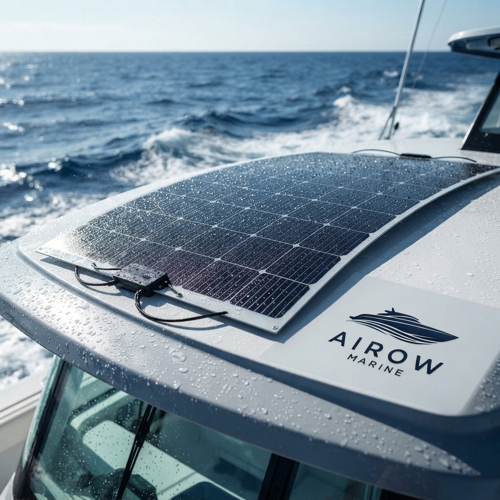 Flexible Marine Solar Panel - 200W Monocrystalline Curved (1570x700mm)