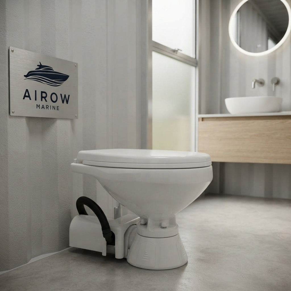 Airow Marine Electric Toilet - 12V High-Efficiency Pump (492mm)