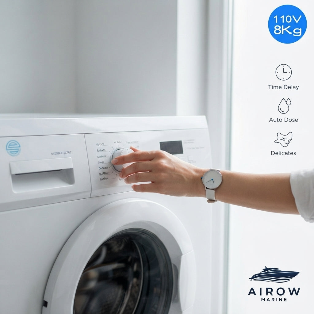 8 kg Marine Front-Loading Automatic Drum Washing Machine – 220V/440V, 60Hz – marine application view