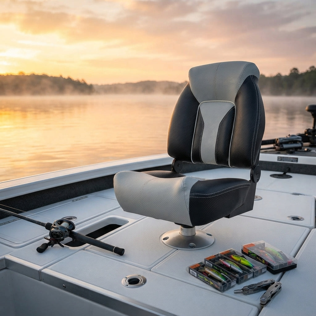 Foldable Marine Boat Seat – UV Resistant & Waterproof Captain's Chair