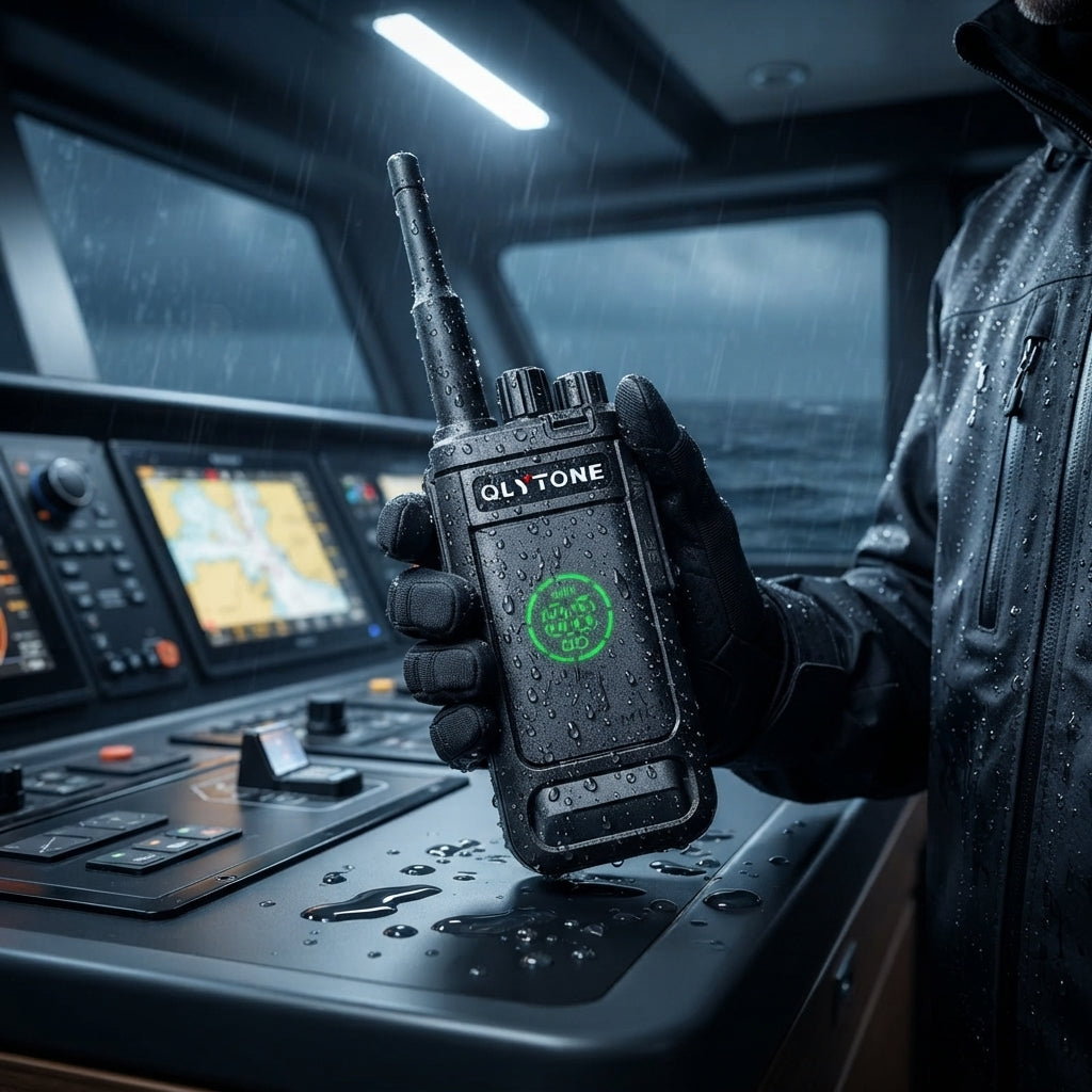 High-Power VHF Handheld Marine Radio - IP67 Waterproof, 199 Channels