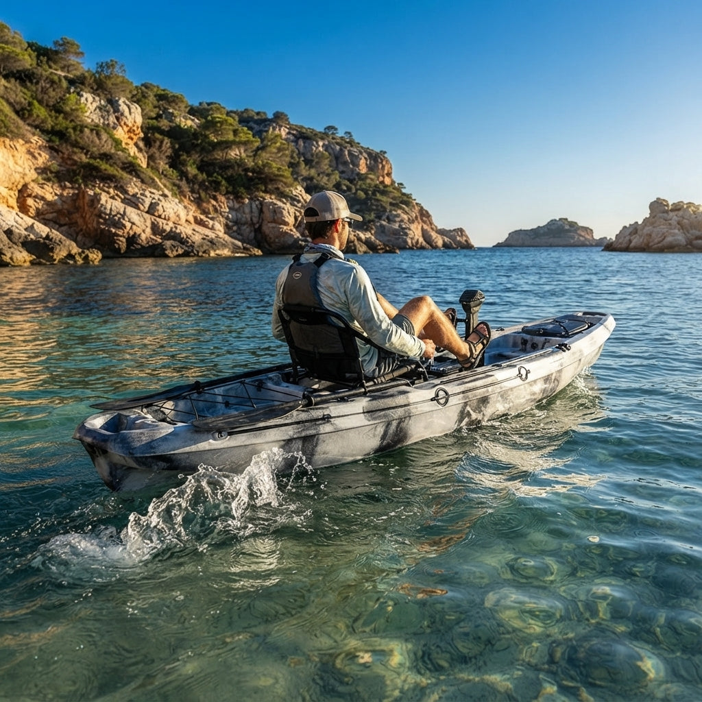 AirrowMarine 320cm Rotomolded Propeller Pedal Fishing Kayak – Ultra-Durable PE – marine application view