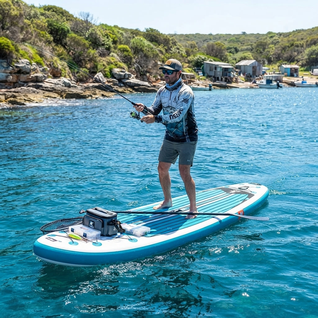 AirowMarine Totem 10'6" Inflatable Stand Up Paddleboard Kit – All-Water SUP – marine application view