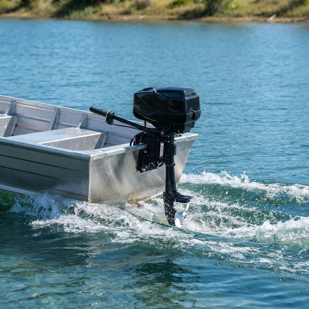HangKai 48V 5.0 HP Brushless Electric Outboard Motor - 1200W, 12kg