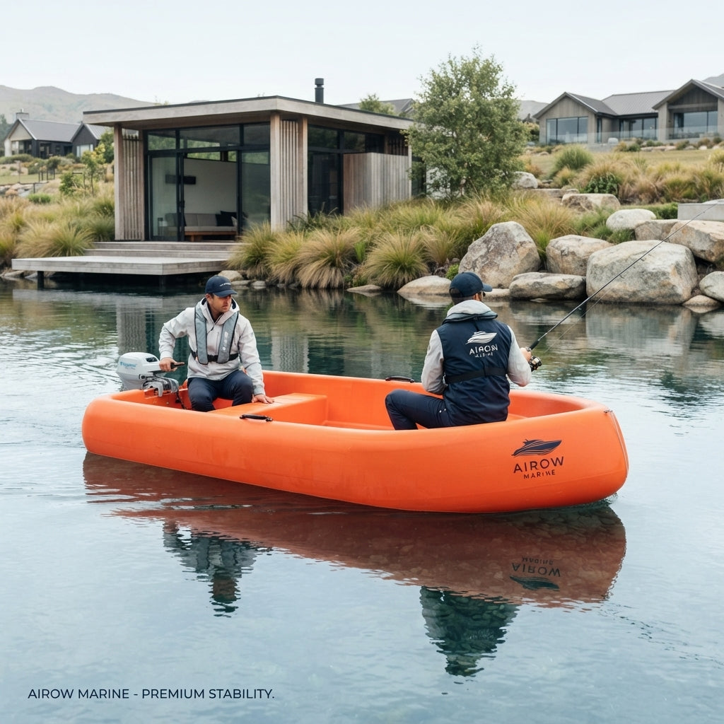 Airow Marine 2.3m Solo Fishing Boat - 5mm Rotomolded PE (Orange)