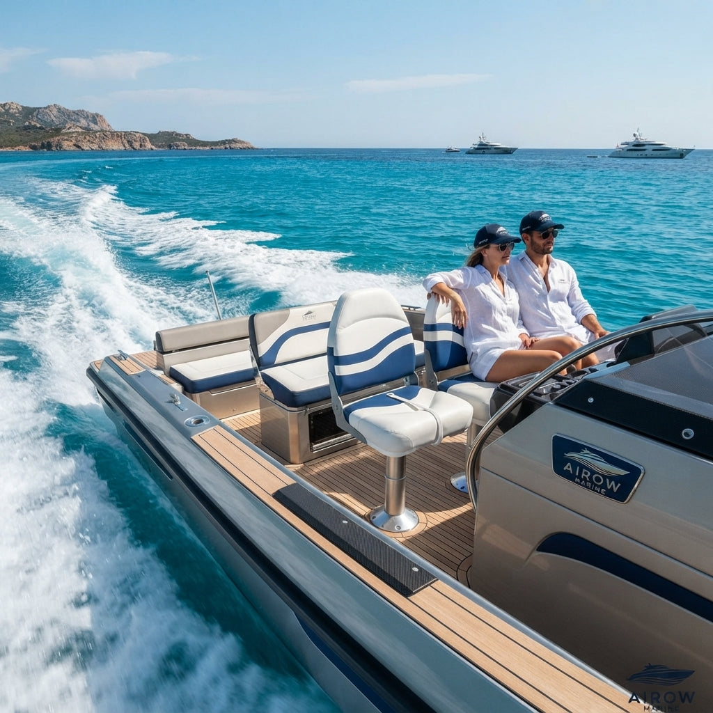 Waterproof Folding Boat Seat - Marine PVC Leather & SUS304 Hardware