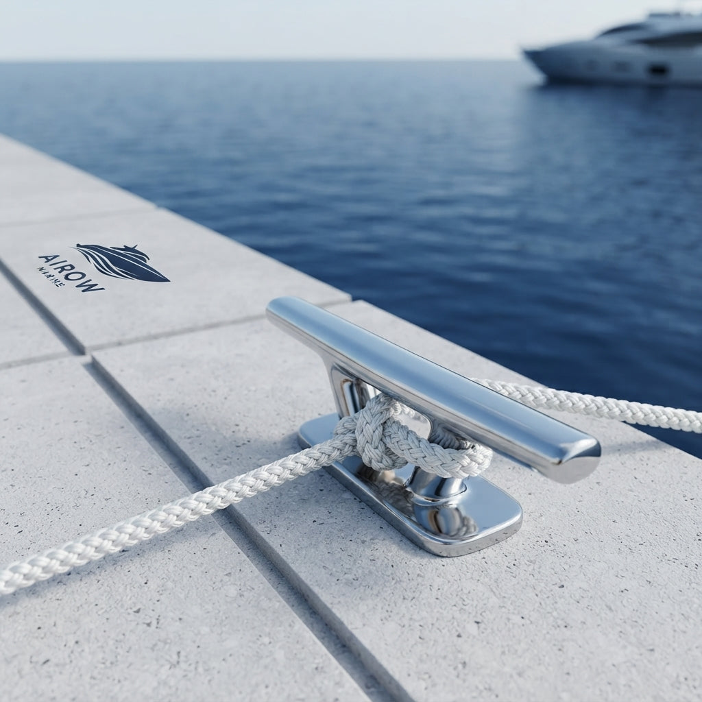 AIROW MARINE Hiero 316 Stainless Steel Boat Cleat - Mirror Polished (153mm)