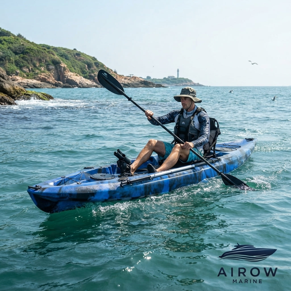 AirOwMarine Rotomolded Angler Kayak - LLDPE, 140kg Capacity (Single Person)