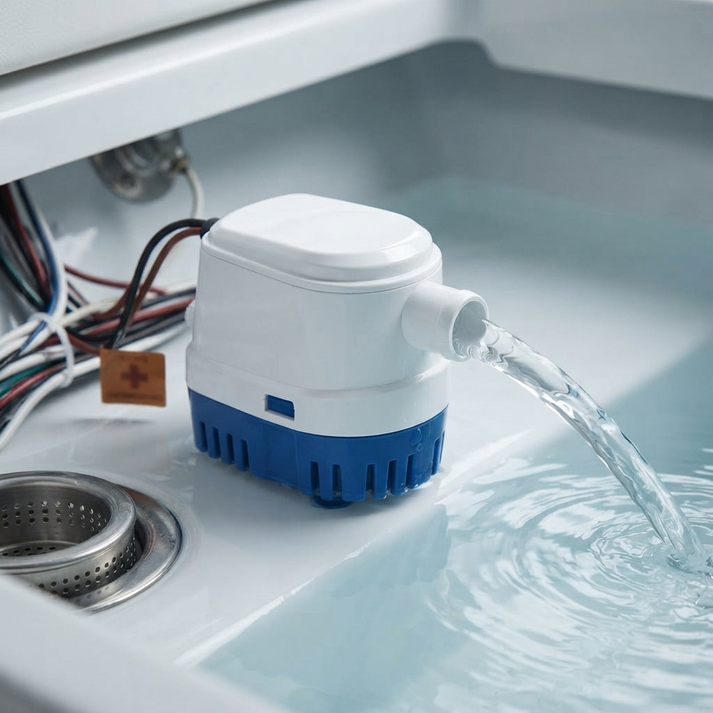 Automatic Marine Bilge Pump - 1100 GPH, 12V/24V, Submersible