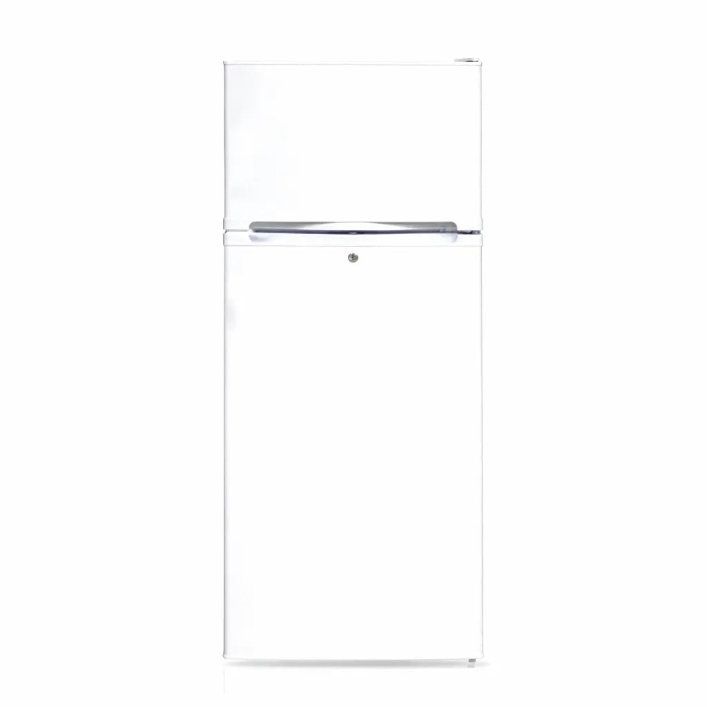 AirowMarine 230L Dual Voltage Marine Refrigerator with Freezer, White Finish on Pure Background