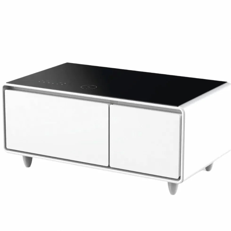AirowMarine Smart Coffee Table Refrigerator with Dual Zone Cooling and Tempered Glass Top