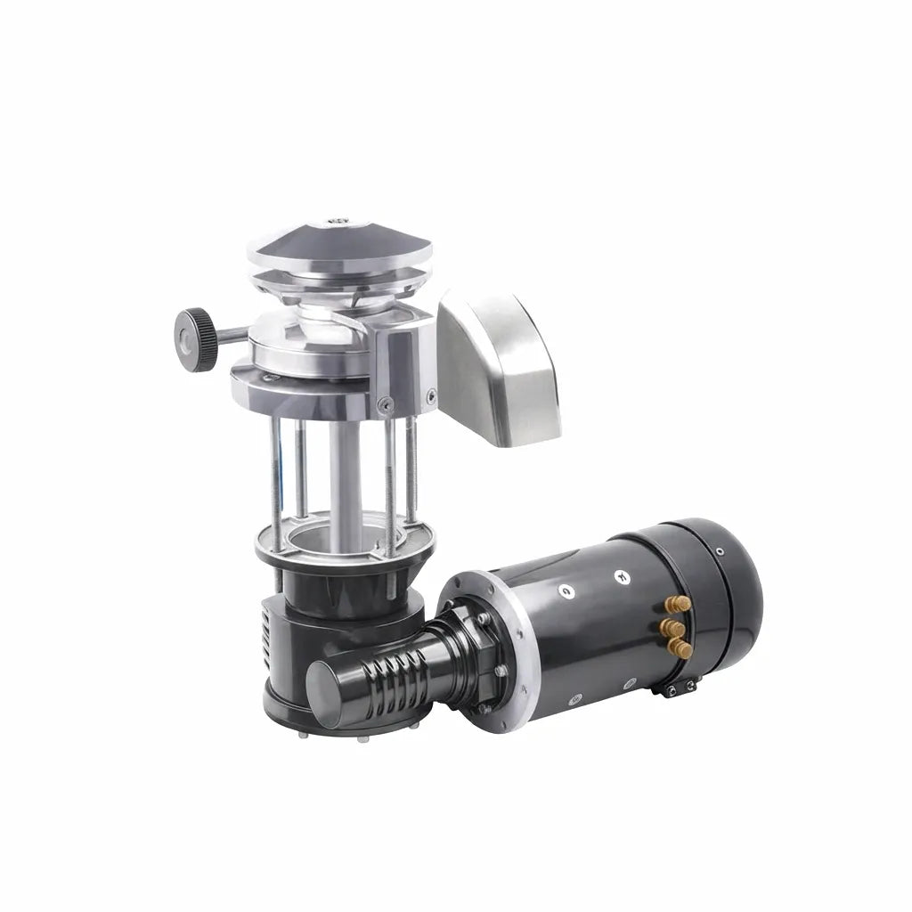 Airrow Marine 24V Vertical Anchor Windlass system with 316 Stainless Steel drum and high-torque electric motor, designed for precision anchoring on yachts.