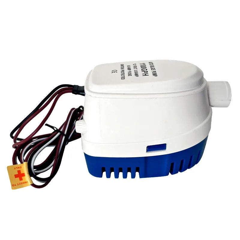 Airow Marine 1100 GPH automatic 12V/24V submersible bilge pump with robust ABS housing and integrated wiring