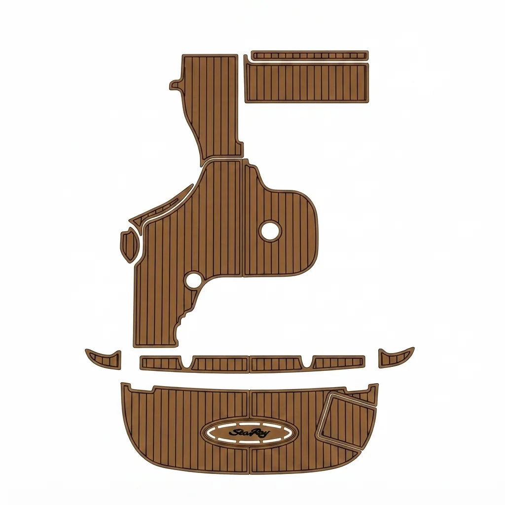EVA Foam Teak Decking Sheet for 2006 Sea Ray Sundancer 320 Swim Platform & Cockpit Pad