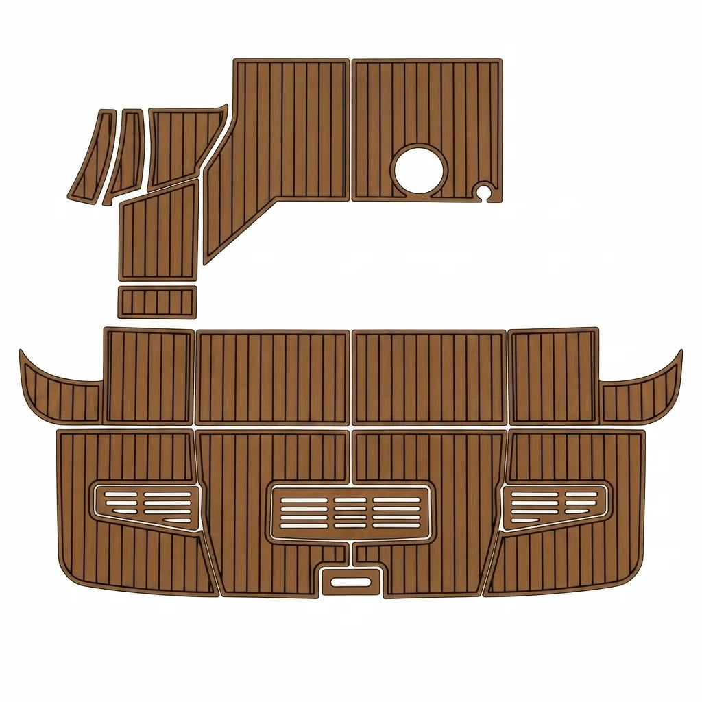 2016 Sea Ray 400 Swim Platform & Cockpit Pad Boat EVA Foam Teak Deck Floor Mat