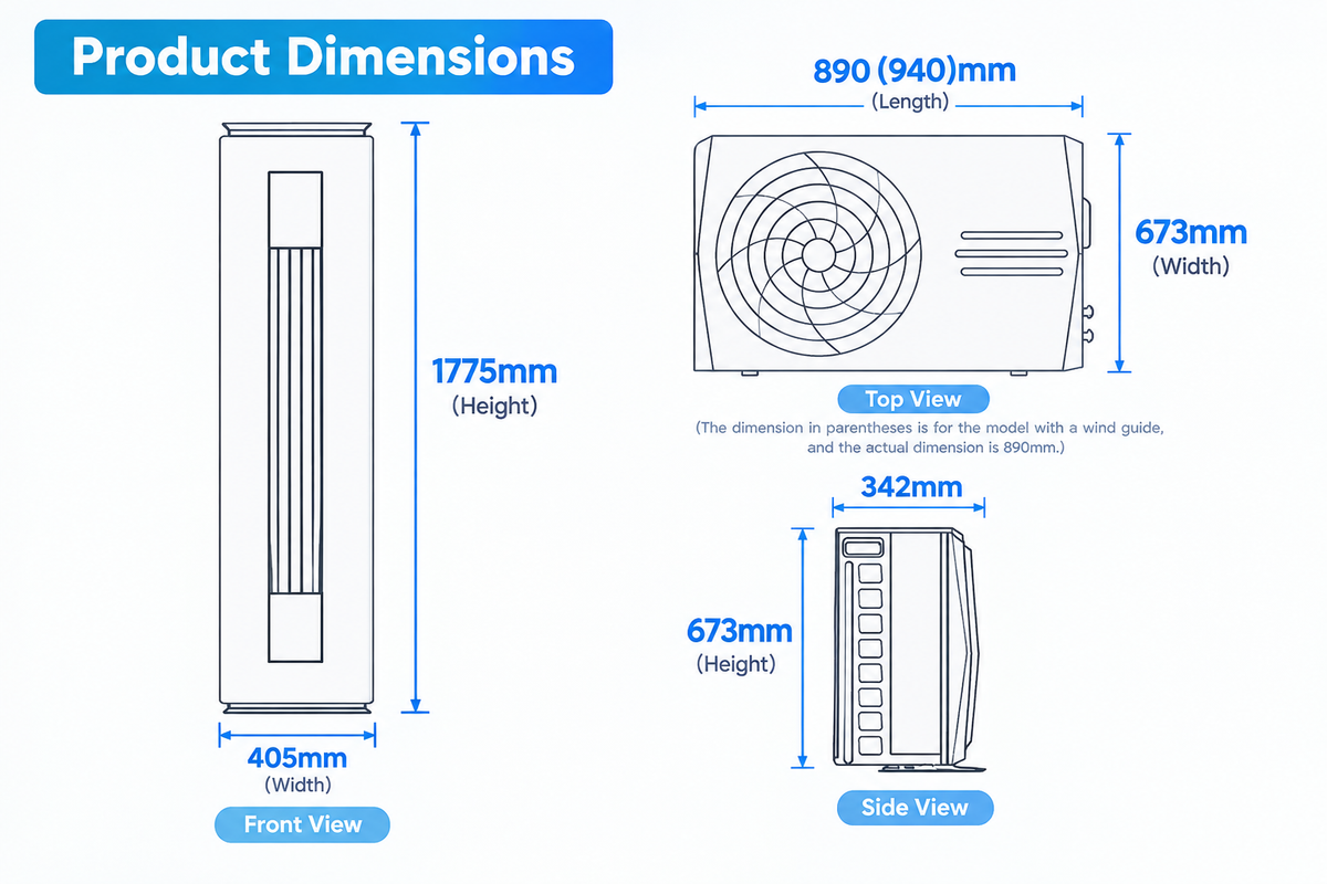 Airow Marine 24,000 BTU Floor-Standing Climate Control System - 220V/60Hz, Heating & Cooling